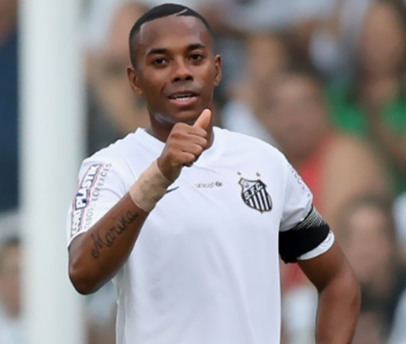 Robinho jogador do Santos